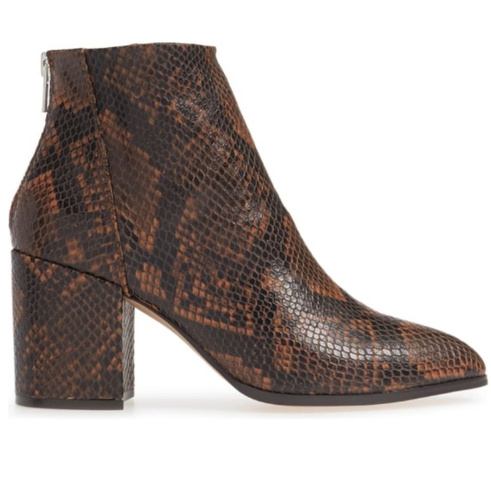 Steve Madden brown snake print booties size 9